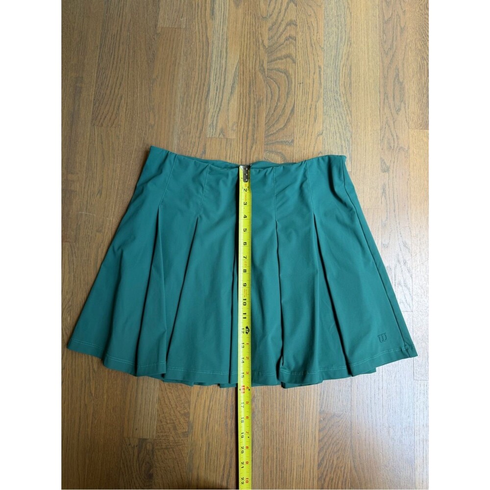Wilson Classic Pleated Tennis Skirt Field Green sz Large High Rise Lined Active - Picture 5 of 15